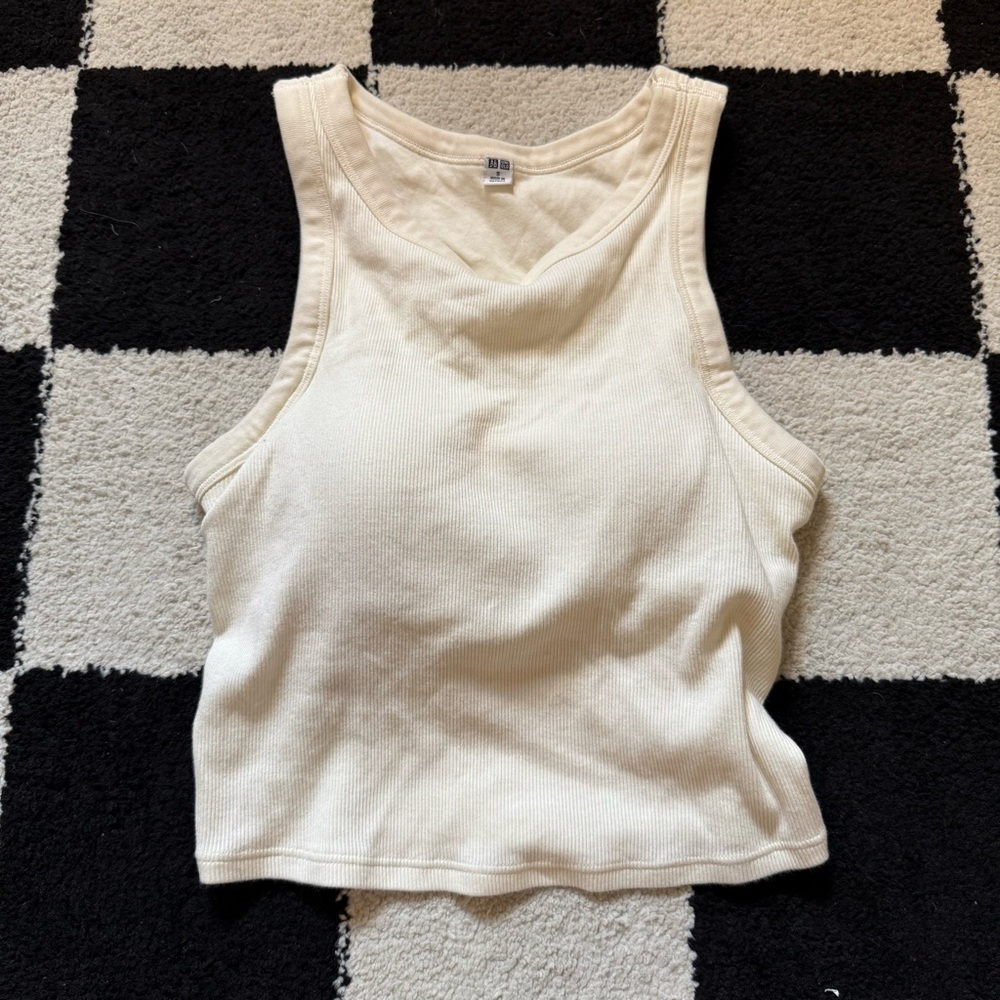 Uniqlo Women's Cream Tank Top